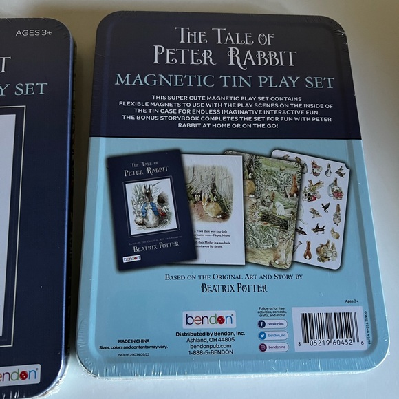 New The Tale Of Peter Rabbit Magnetic Tin Play Set Age 3 Plus 🐇🐣🐥For One Set! - Picture 3 of 5